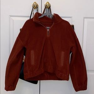 Abercrombie and Fitch/Brick Red quarter zip